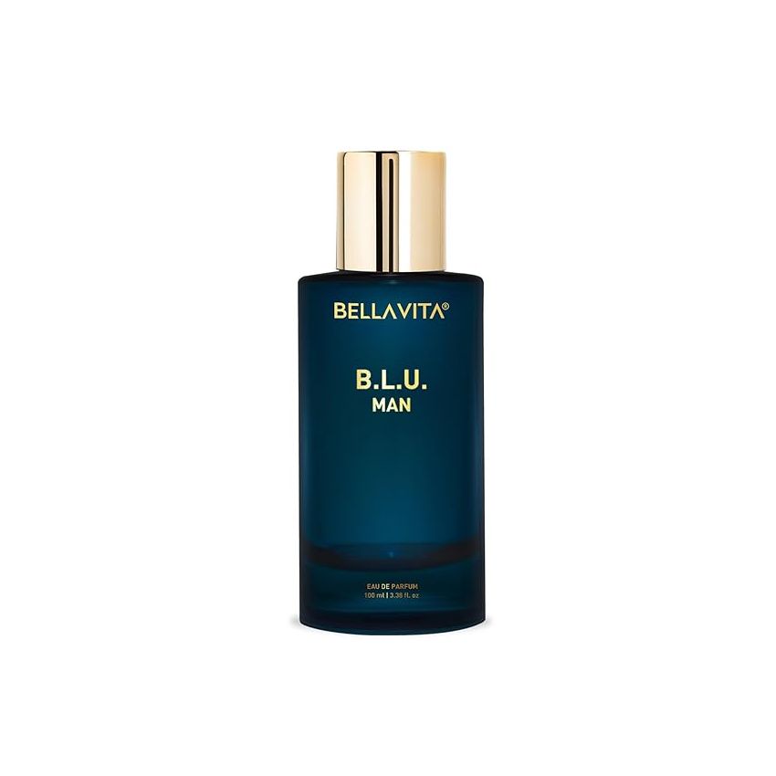 Bella Vita Luxury B.L.U Men Eau De Parfum Liquid Perfume With Lemon, Apple, Musk|Fresh, Refreshing, Energising Long Lasting Edp Fragrance Scent 100Ml