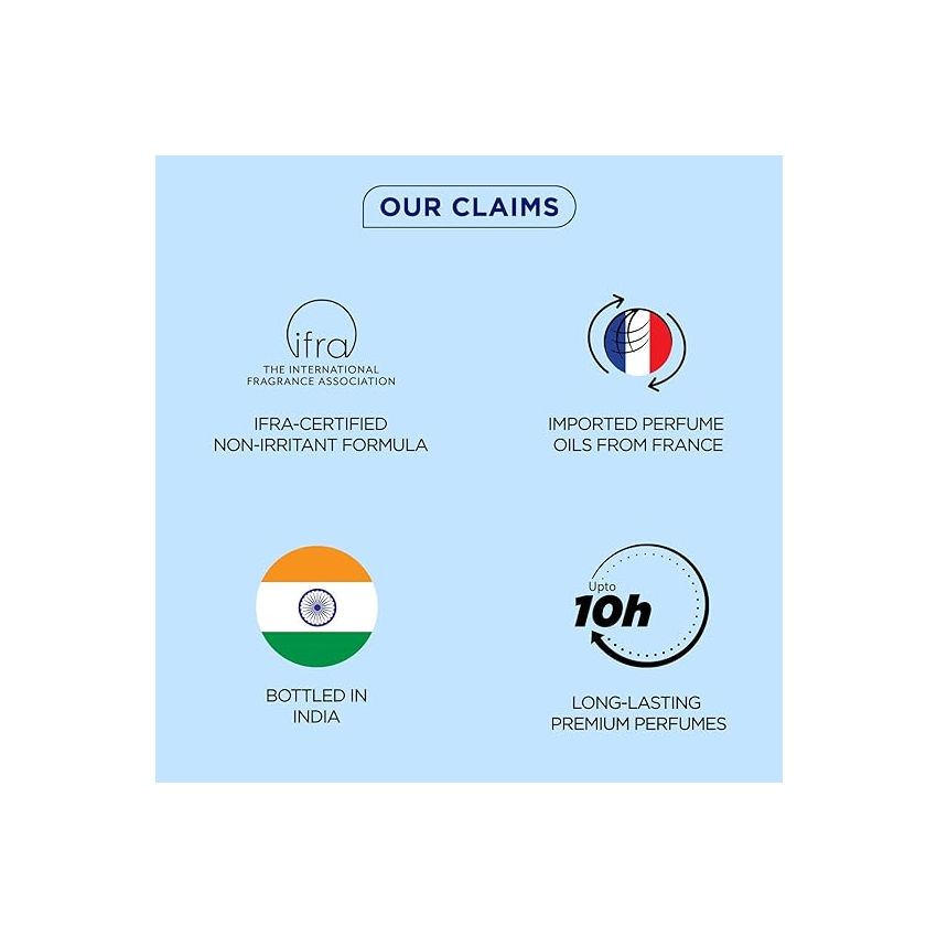 Bella Vita Luxury B.L.U Men Eau De Parfum Liquid Perfume With Lemon, Apple, Musk|Fresh, Refreshing, Energising Long Lasting Edp Fragrance Scent 100Ml