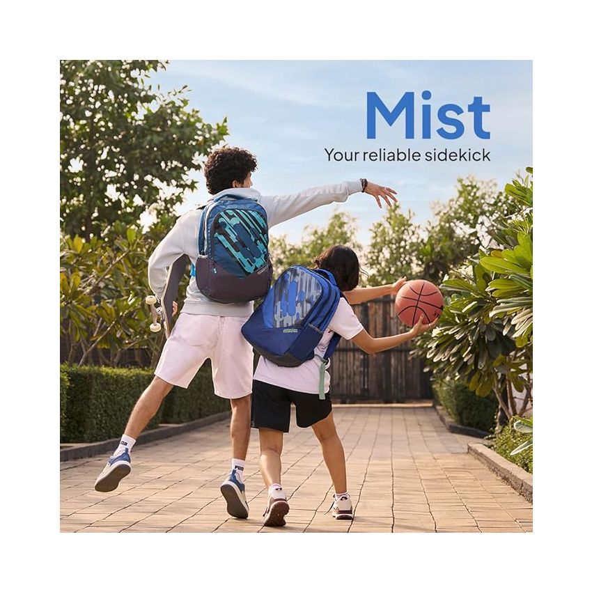 American Tourister Mist 29 Ltrs Large Size Casual Backpack- Blue