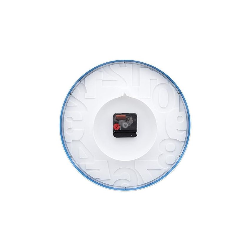 Titan Plastic Contemporary Blue Analog Wall Clock with Overlayed Numbers, 29.5 X29.5 Cm (Medium)