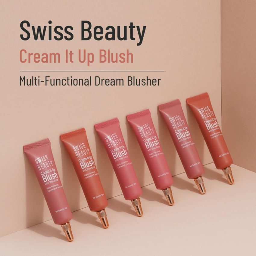 Swiss Beauty Cream It Up Blusher | Highly Pigmented | Long-lasting | Buildable & Blendable | All Skin