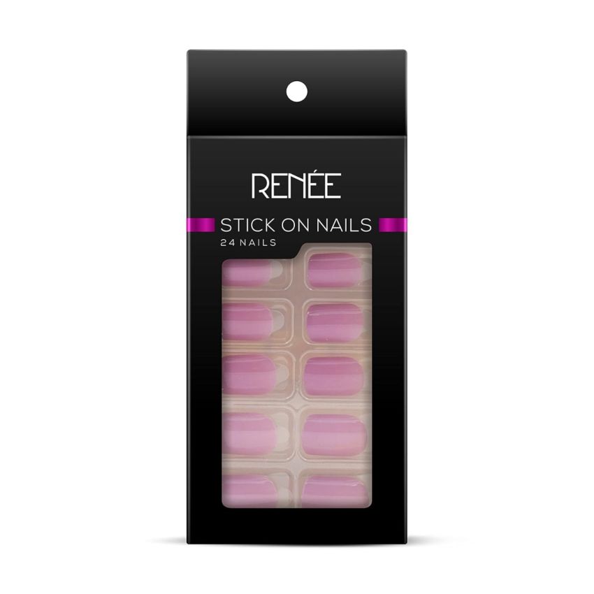 RENEE Stick On Nails BN 03| 24 Reusable Artificial Fake Nail Set| Lightweight & Long Lasting| Easy To Use| Quick Fix For Festivals & Special Occasions
