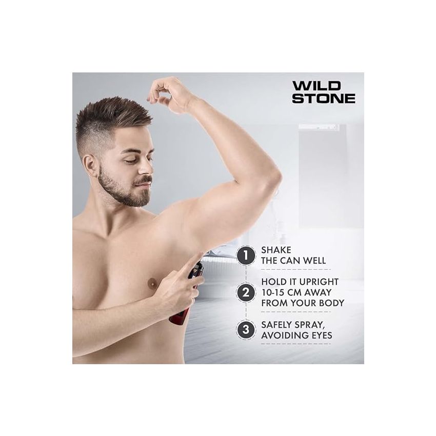 Wild Stone Intense Trance No Gas Mens Deodorant, Long Lasting Body Spray for Men, 120ml