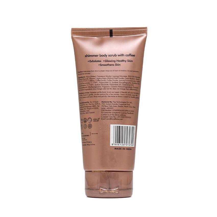 MCaffeine Shimmer Body Scrub With Coffee For Smooth & Glowing Skin (150 g)