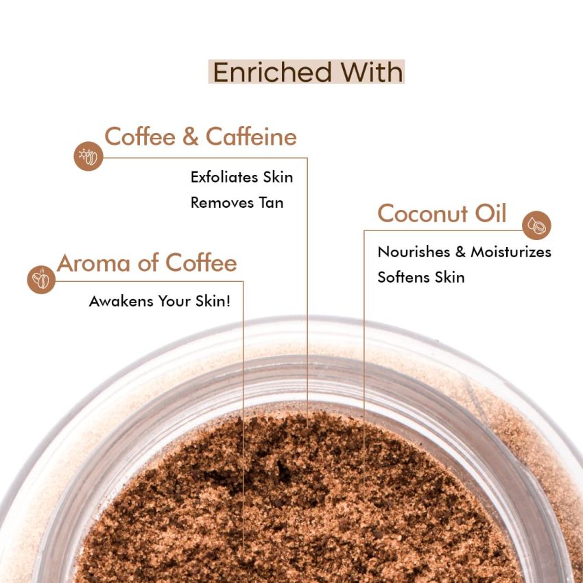 mCaffeine Coffee Face & Body Scrub Combo for Tan Removal | Exfoliating Detan Scrubs for Soft & Smooth Skin | Removes Tan, Blackheads and Dirt | For Men & Women | 175gm Value Pack
