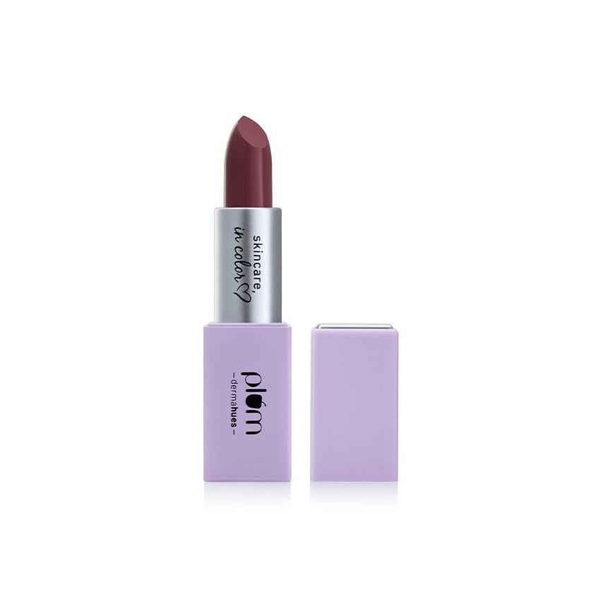 Plum Velvet Haze Matte Lipstick with SPF 30 | Powder Matte Finish | Highly Pigmented | With Ceramides | 04 Bold Brick