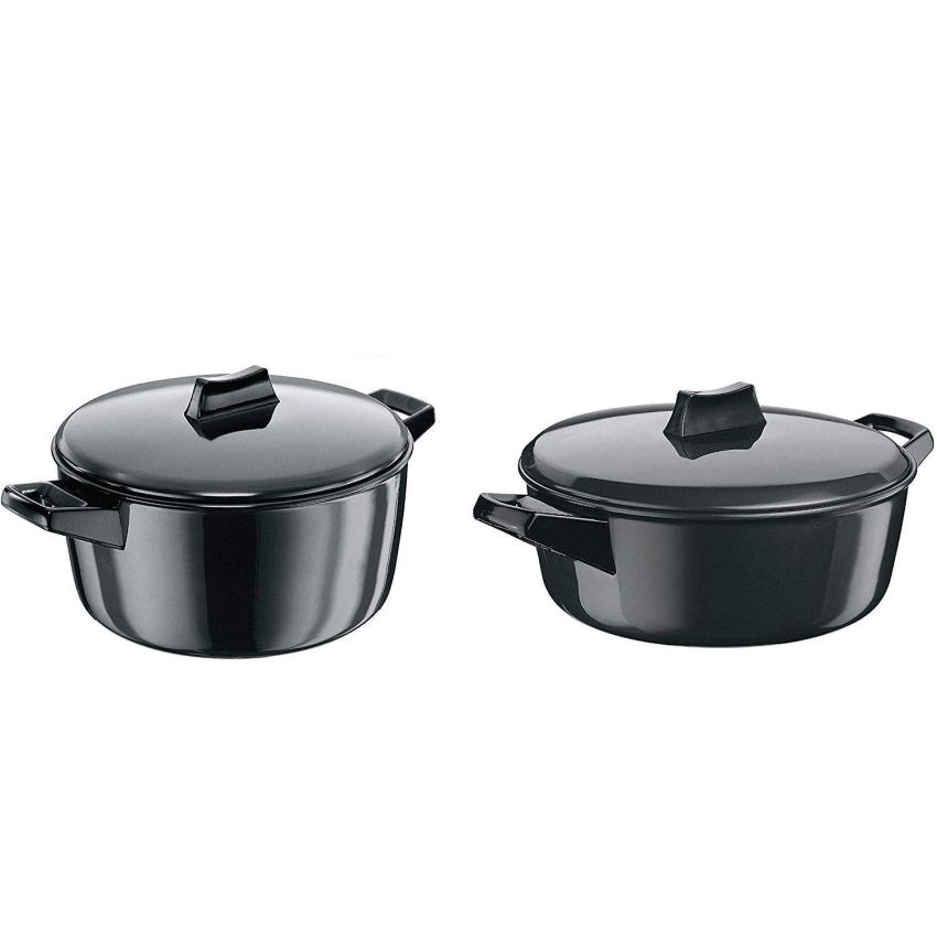 Hawkins Futura Hard-Anodized Aluminium Solid Cook-N-Serve Bowl Set - 2 Piece (Black, 2 L + 4 L), 4 Liter