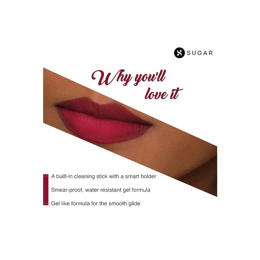 SUGAR Cosmetics - Lipping On The Edge - Lip Liner - 05 Brazen Raisin (Burgundy) - 1.2 gms - Smear-proof, Water Resistant Lip Liner - Lasts Up to 10 hrs