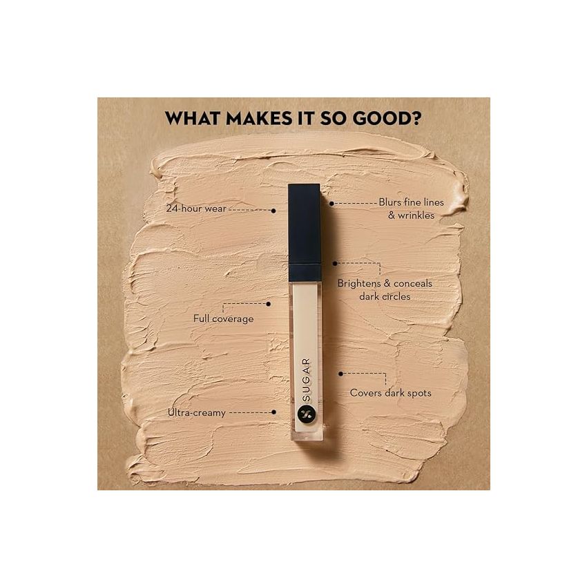SUGAR Cosmetics - Magic Wand- Waterproof Concealer - 40 Breve (Medium Beige Concealer with Warm Undertone) - Long Lasting, Water-proof Concealer, Lasts Up to 8 hours