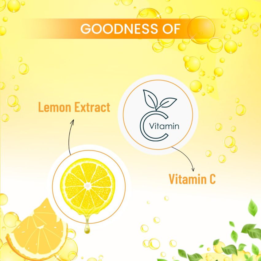 Swiss Beauty Lemon & Vitamin C Brightening Sheet Mask | Serum - infused Sheet mask | Brightens dull skin | Lightens Dark spots | 20ml