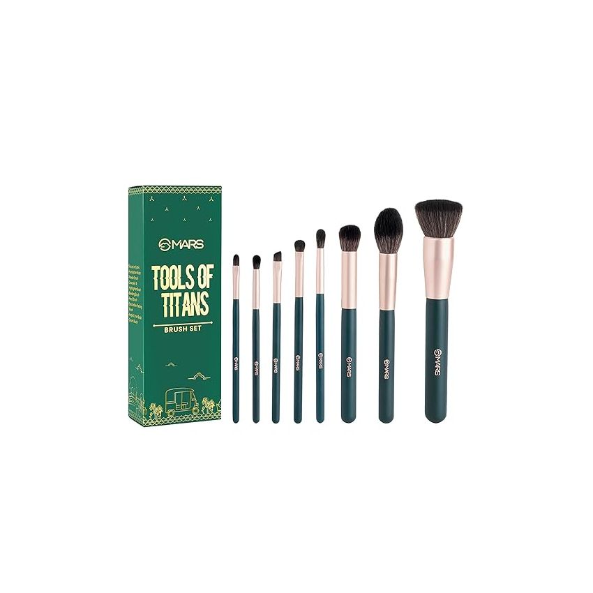 MARS Tools of Titan Brush Set of 8 | Face Makeup Brush Set with Ultra Soft Bristles (PACK OF 8)