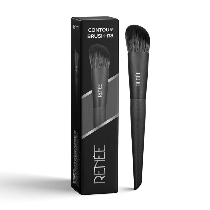 RENEE Professional Makeup Brush with Easy-to-Hold, Ultra Soft Bristles for Precise Application & Perfectly Blended Look, Foundation Brush R4, 1Pc - Black