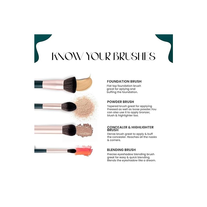 MARS Tools of Titan Brush Set of 8 | Face Makeup Brush Set with Ultra Soft Bristles (PACK OF 8)