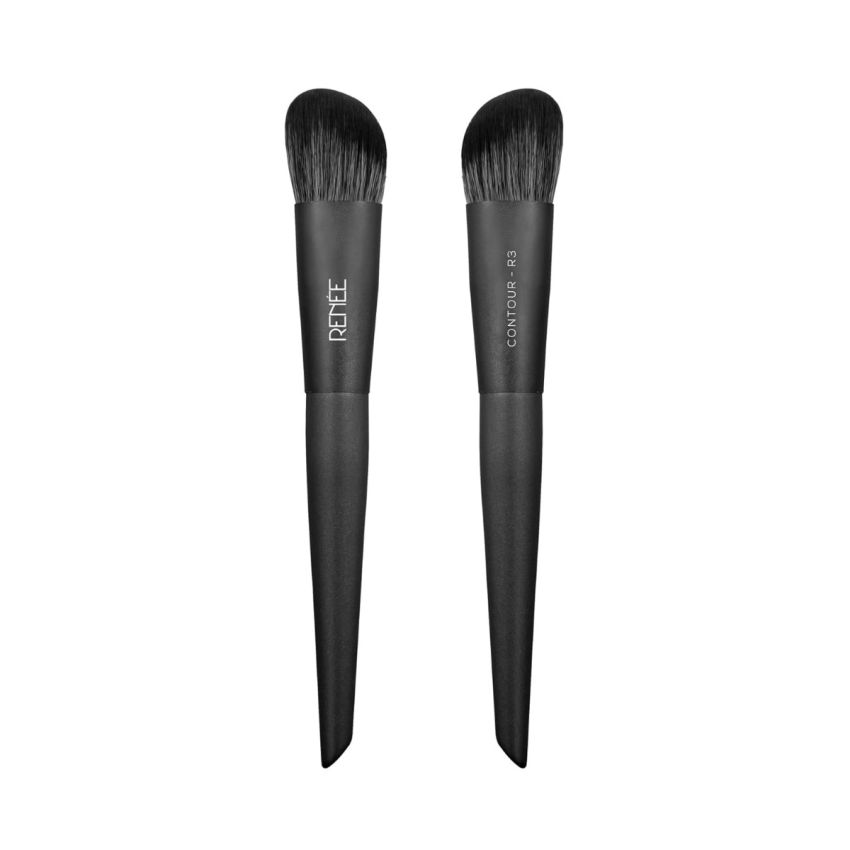 RENEE Professional Makeup Brush with Easy-to-Hold, Ultra Soft Bristles for Precise Application & Perfectly Blended Look, Foundation Brush R4, 1Pc - Black