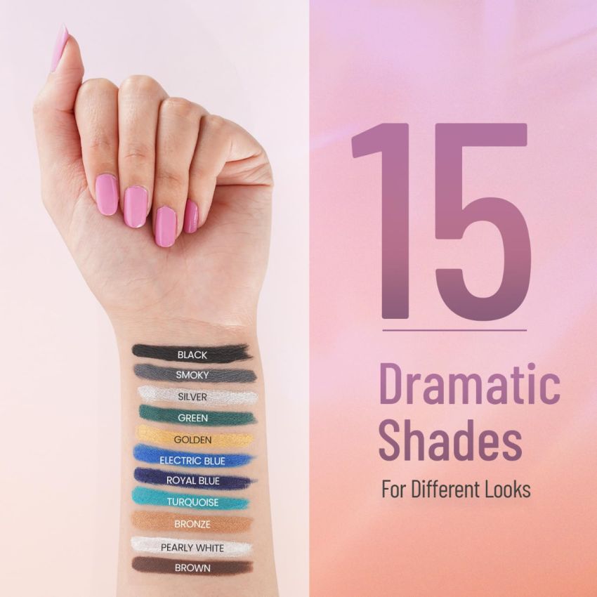 SWISS BEAUTY Intensegel Kajal Eyeliner, Eye Makeup, Matte Finish Bronze, 1.2G