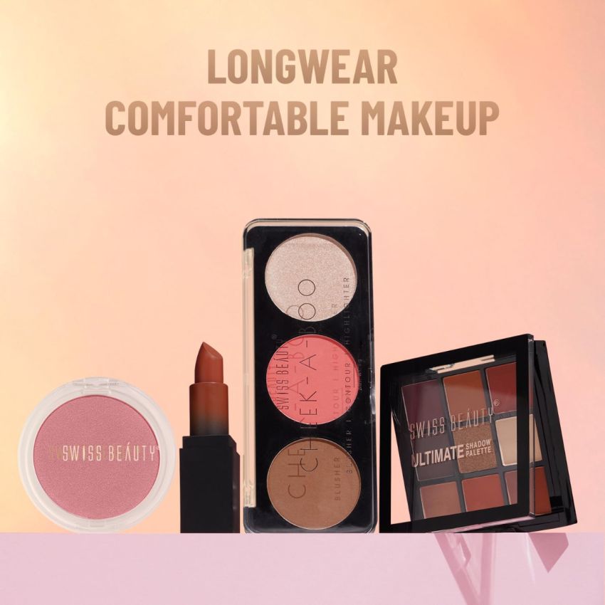 Swiss Beauty Professional Matte Blusher, Face Makeup, Glaze Bronzing, 4gm