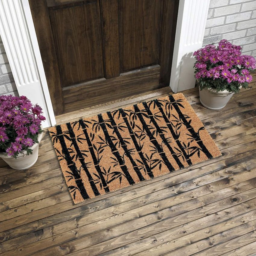 Onlymat Printed Door Mat (Brown Black, Coir PVC, 75 X 1.5 X 45 cm)
