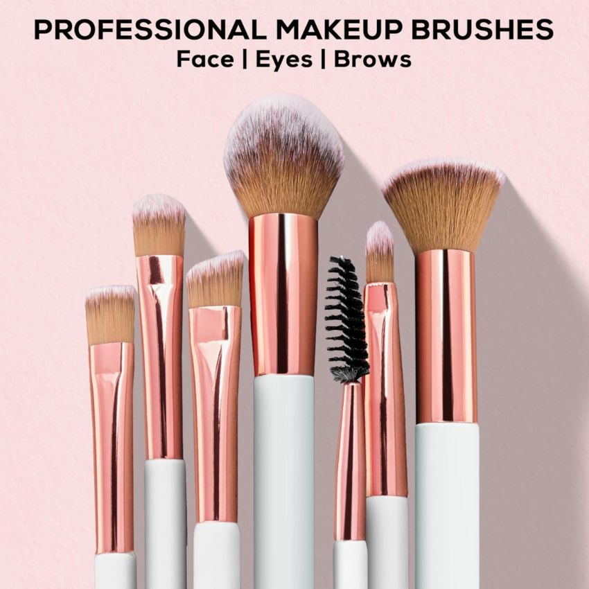RENEE All In 1 Professional Makeup Brush Set of 6, Premium Easy To Hold & Precise Application For Face, Eyes & Brows | Cruelty Free & Uniquely Designed Super Soft Bristles For Unparalleled Precision
