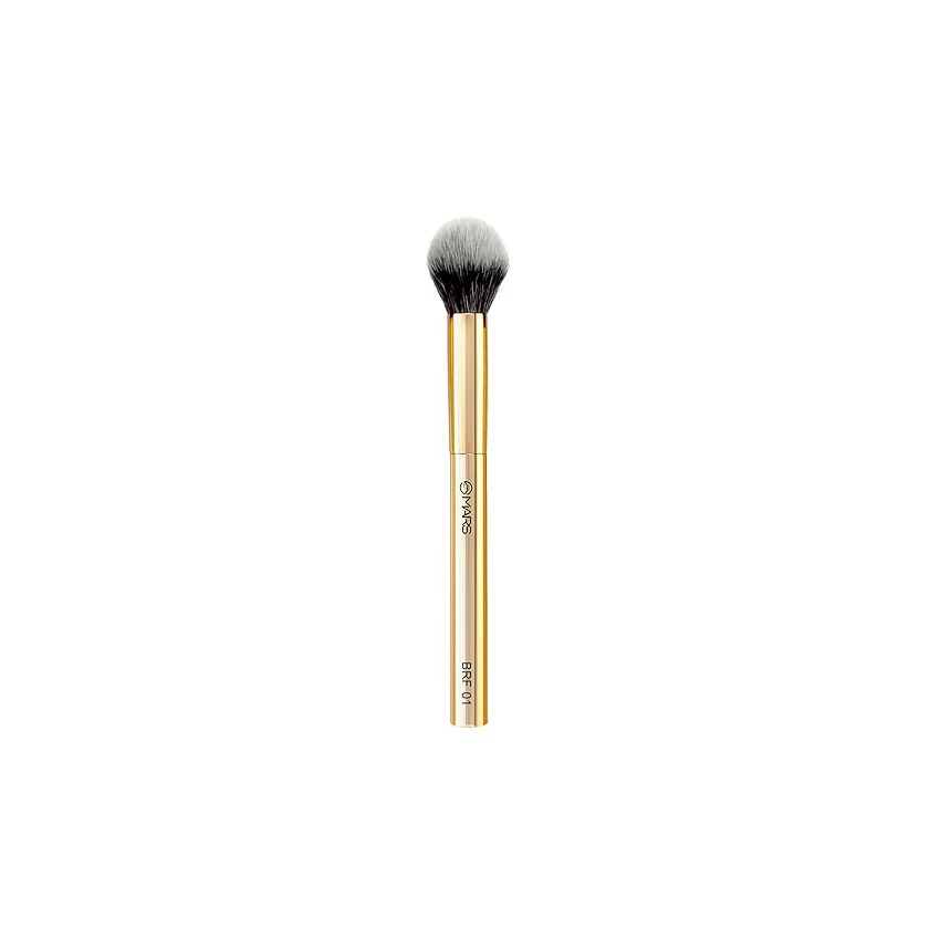 MARS Artist's Arsenal Professional Foundation Flat Makeup Brush | Feather Soft Touch | Precise Synthetic Bristle | Luxe Packaging Flat Straight Makeup Brush (Golden)