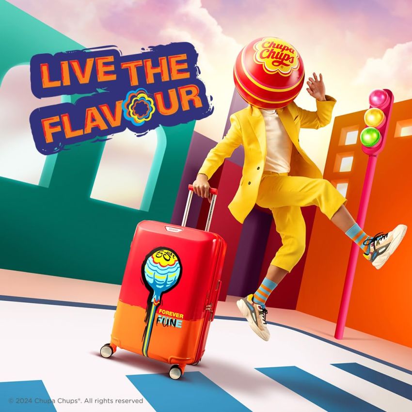 American Tourister Liftoff 67 cms Medium Check-in Polypropylene Hard Sided Double Spinner Wheel Luggage/Trolley Bag/Suitcase (Apple Green)