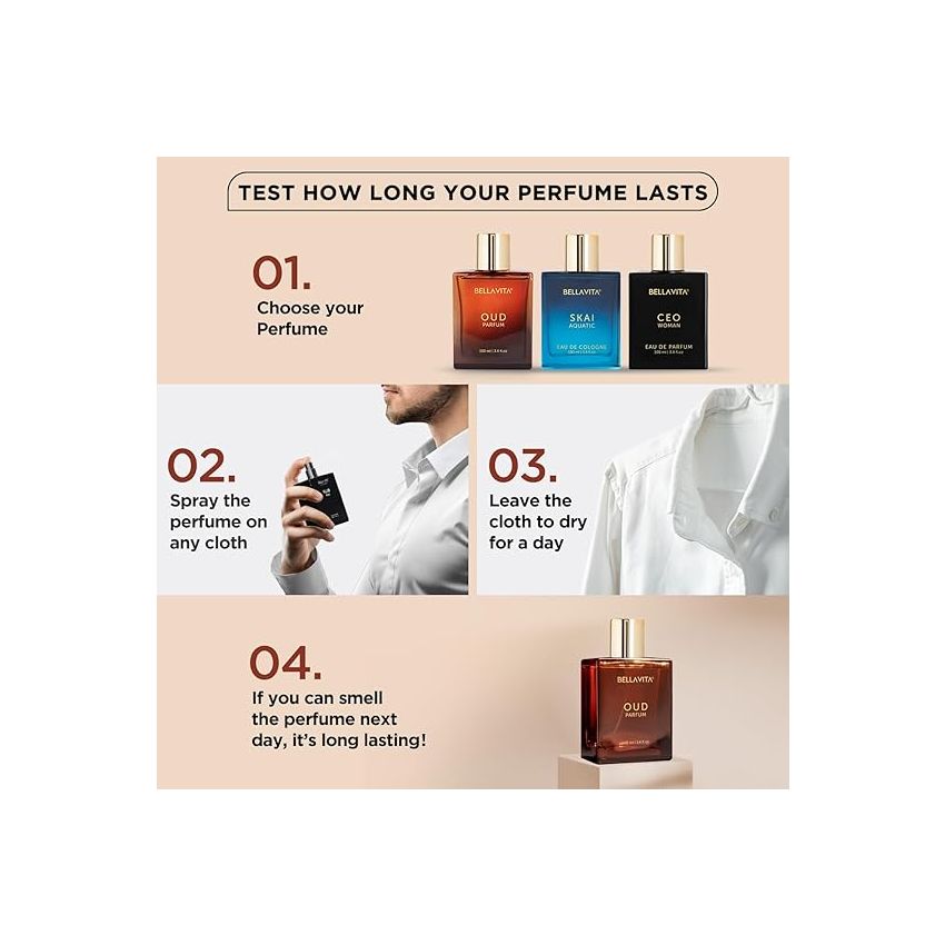 Bella Vita Luxury OUD PARFUM Intense Unisex Perfume for Men & Women with Carnation,Vanilla,Cedarwood|Woody,Oriental Long Lasting Fragrance Scent 100Ml