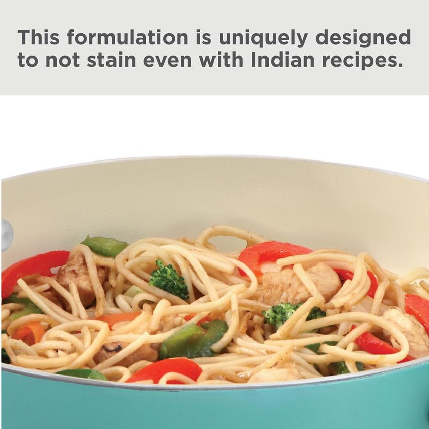 Hawkins 2 Litre Cook n Serve Casserole, Aqua Casserole with Glass Lid, Aqua Blue (IUC20G)