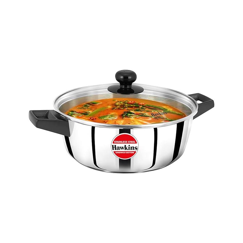 Hawkins 3 Litre Cook n Serve Casserole, Stainless Steel, SSCB30G
