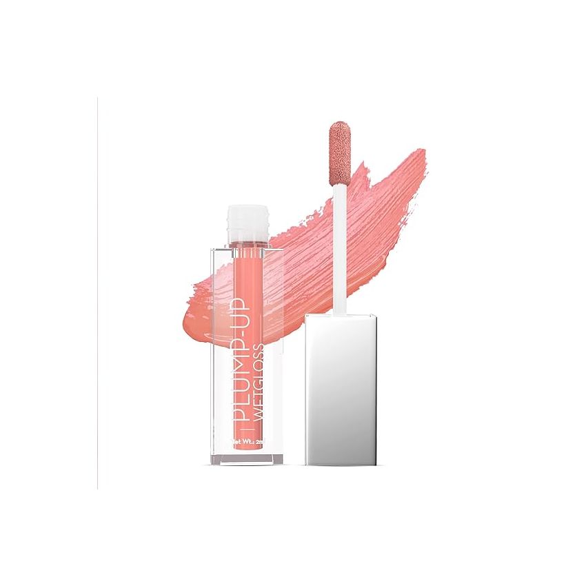 Swiss Beauty Plump-Up Wet Lightweight Lip Gloss With High Shine Glossy Finish For Fuller And Plump Lips | Shade- Caramel Crush, 2Ml|