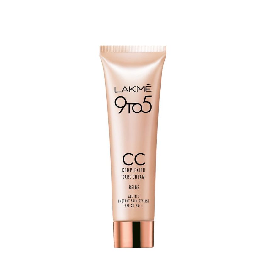 Lakme 9 to 5 CC Cream Mini|| 01 - Beige|| Light Face Makeup with Natural Coverage|| SPF 30 - Tinted Moisturizer to Brighten Skin|| Conceal Dark Spots|| 9 g