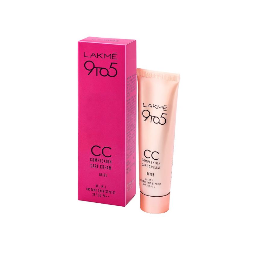 Lakme 9 to 5 CC Cream Mini|| 01 - Beige|| Light Face Makeup with Natural Coverage|| SPF 30 - Tinted Moisturizer to Brighten Skin|| Conceal Dark Spots|| 9 g