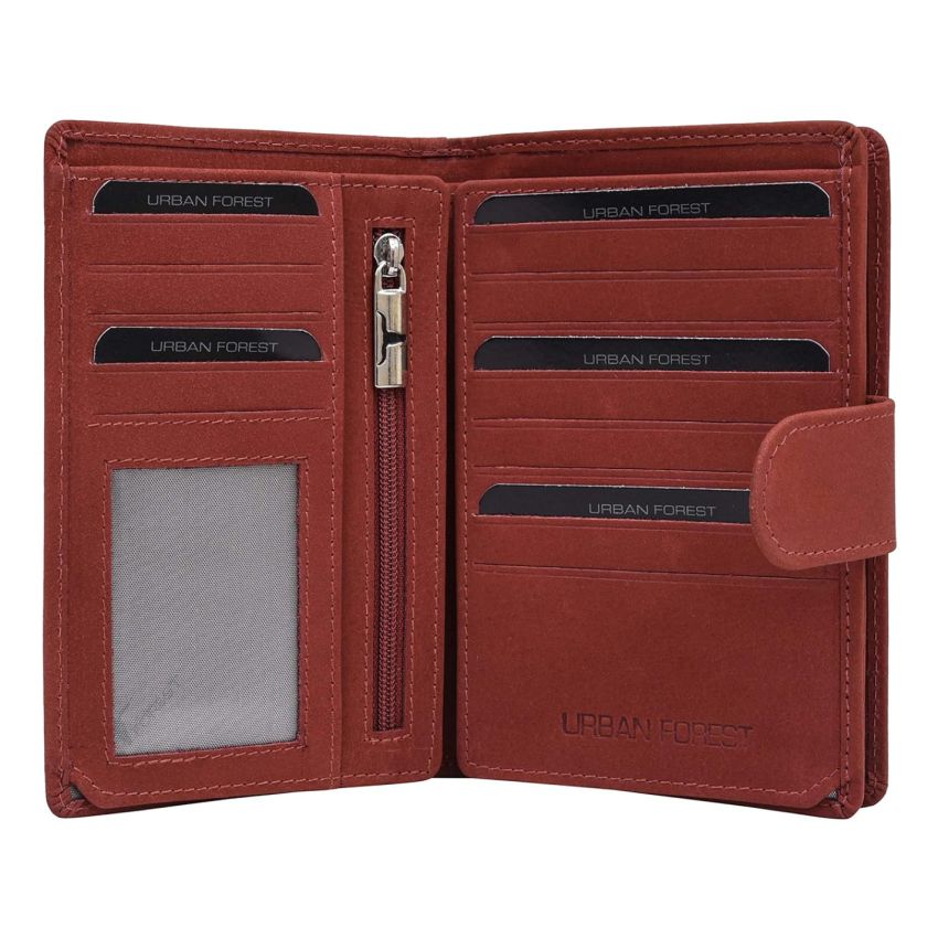 URBAN FOREST Celia Red Leather Wallet for Women