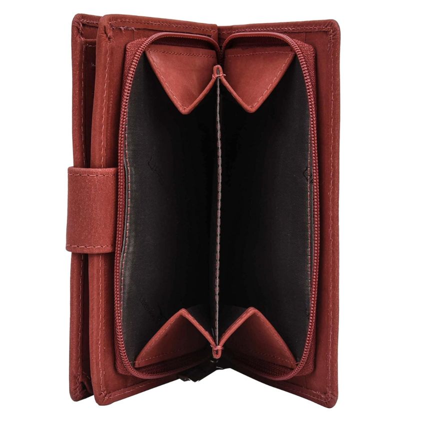 URBAN FOREST Celia Red Leather Wallet for Women
