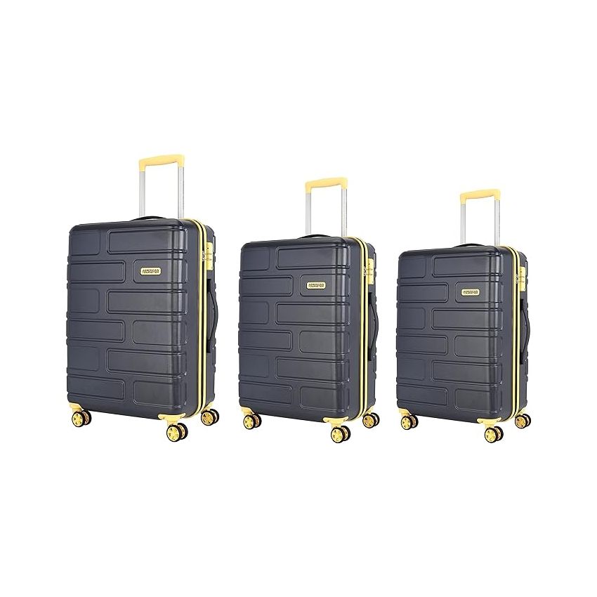 American Tourister BRICKLANE+ 8 Wheel Spinner Polycarbonate (PC) 55 Cm Small Charcoal Grey Cabin Hard Luggage