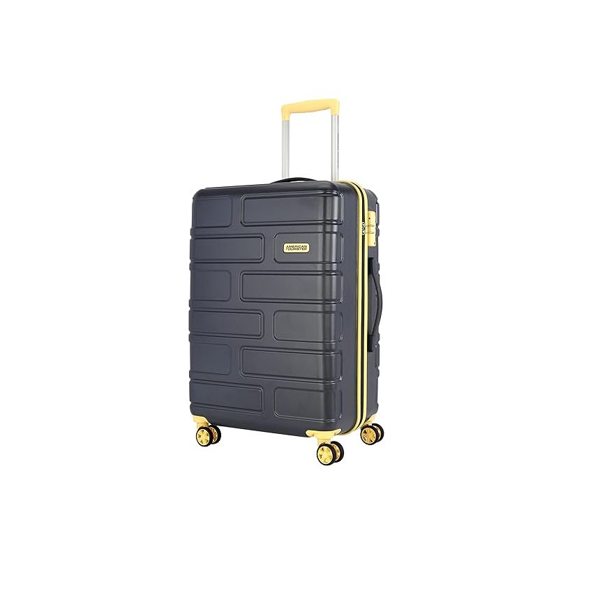 American Tourister BRICKLANE+ 8 Wheel Spinner Polycarbonate (PC) 55 Cm Small Charcoal Grey Cabin Hard Luggage