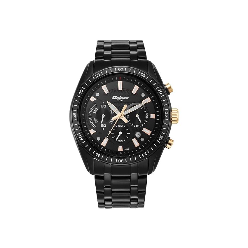 Titan Octane Black Dial Chronograph Watch for Men-NS90077KM04/NT90077KM04