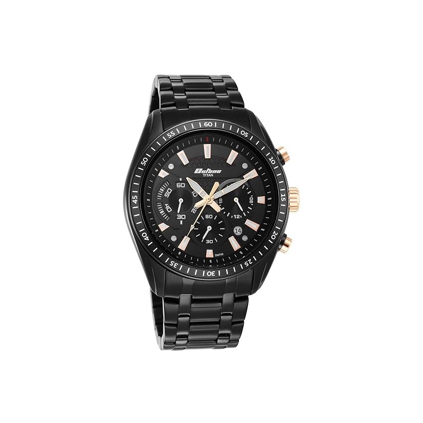 Titan Octane Black Dial Chronograph Watch for Men-NS90077KM04/NT90077KM04
