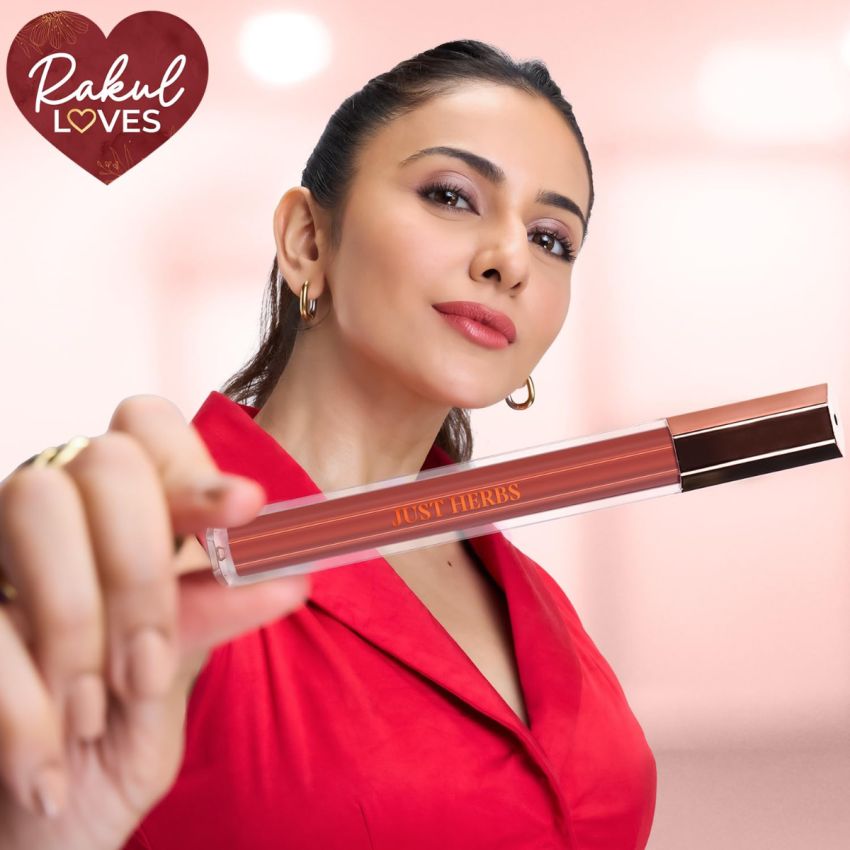 Just Herbs Lip Ink Lipstick Cica Infused Transfer Proof Long Lasting Plant Powered Lipstick for Women 2 ml