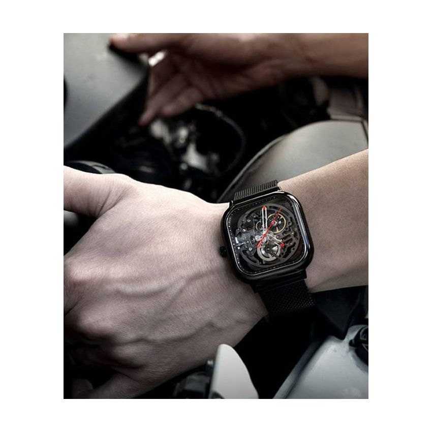CIGA DESIGN Design Full Hollow Stainless Steel Black 40 MM Automatic Men watch