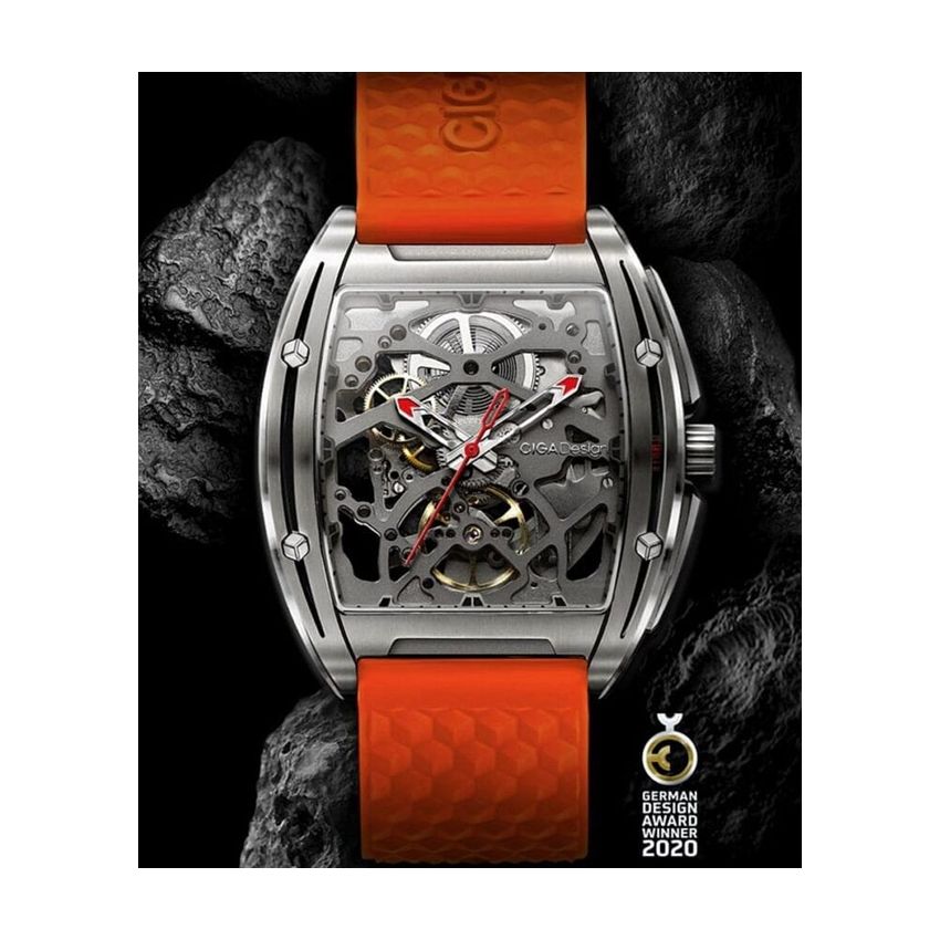CIGA DESIGN Design Z-Series Titanium Orange 40.8 MM Automatic Men watch
