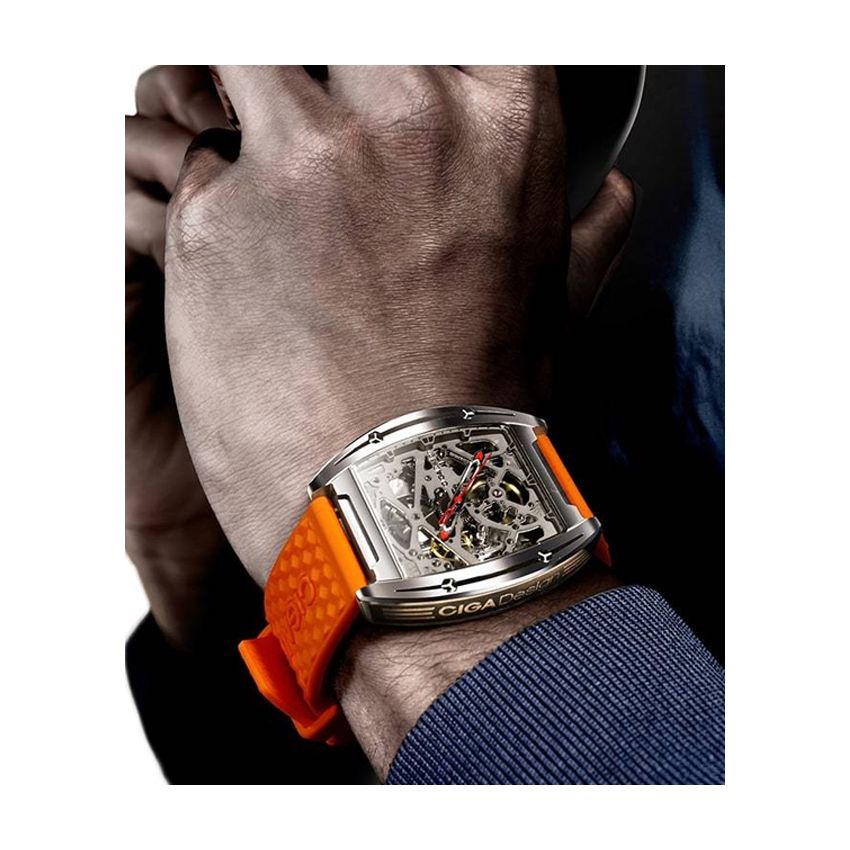 CIGA DESIGN Design Z-Series Titanium Orange 40.8 MM Automatic Men watch