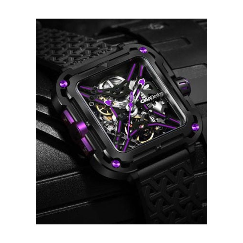 CIGA DESIGN Design X Series Stainless Steel Purple 48 MM Automatic Men watch