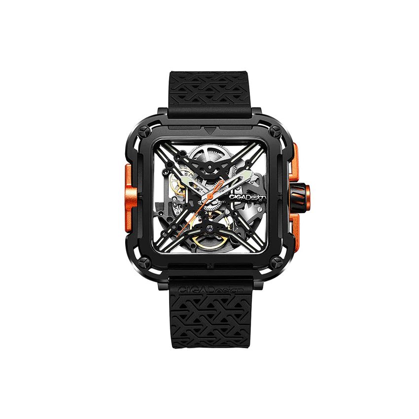 CIGA DESIGN Design X Series Stainless Steel Orange 48 MM Automatic Men watch