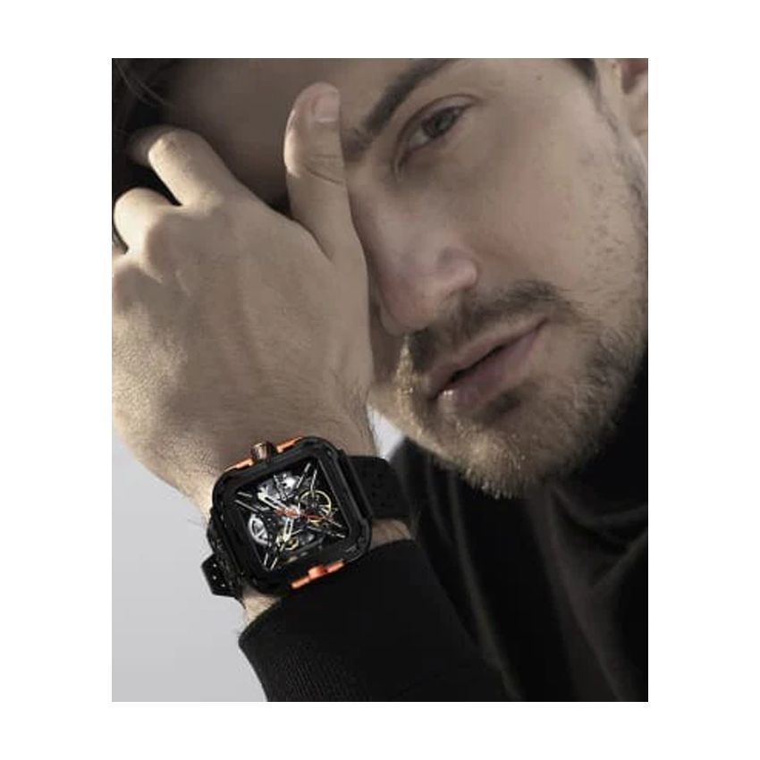 CIGA DESIGN Design X Series Stainless Steel Orange 48 MM Automatic Men watch