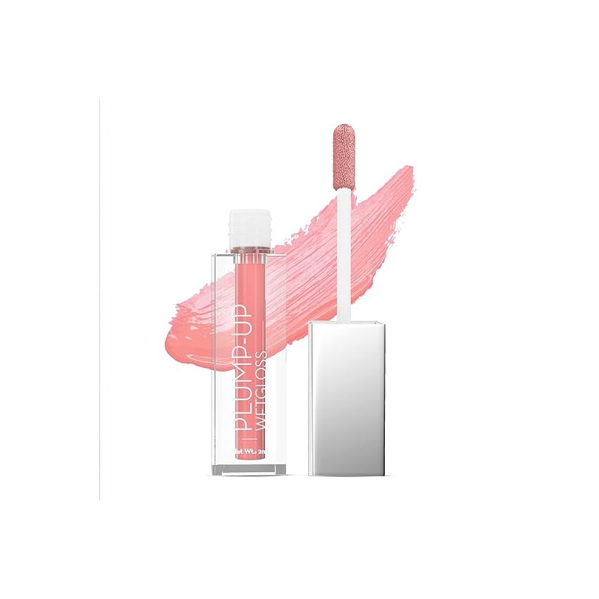 Swiss Beauty Plump-Up Wet Lightweight Lip Gloss With High Shine Glossy Finish For Fuller And Plump Lips | Shade- Spicy Cinnamon, 2Ml|