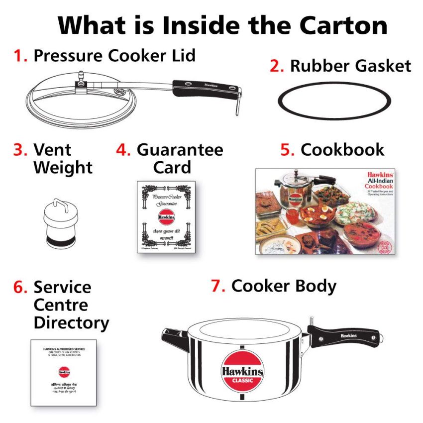 Hawkins 4 Litre Classic Pressure Cooker, Best Inner Lid Cooker, Silver (CL40)