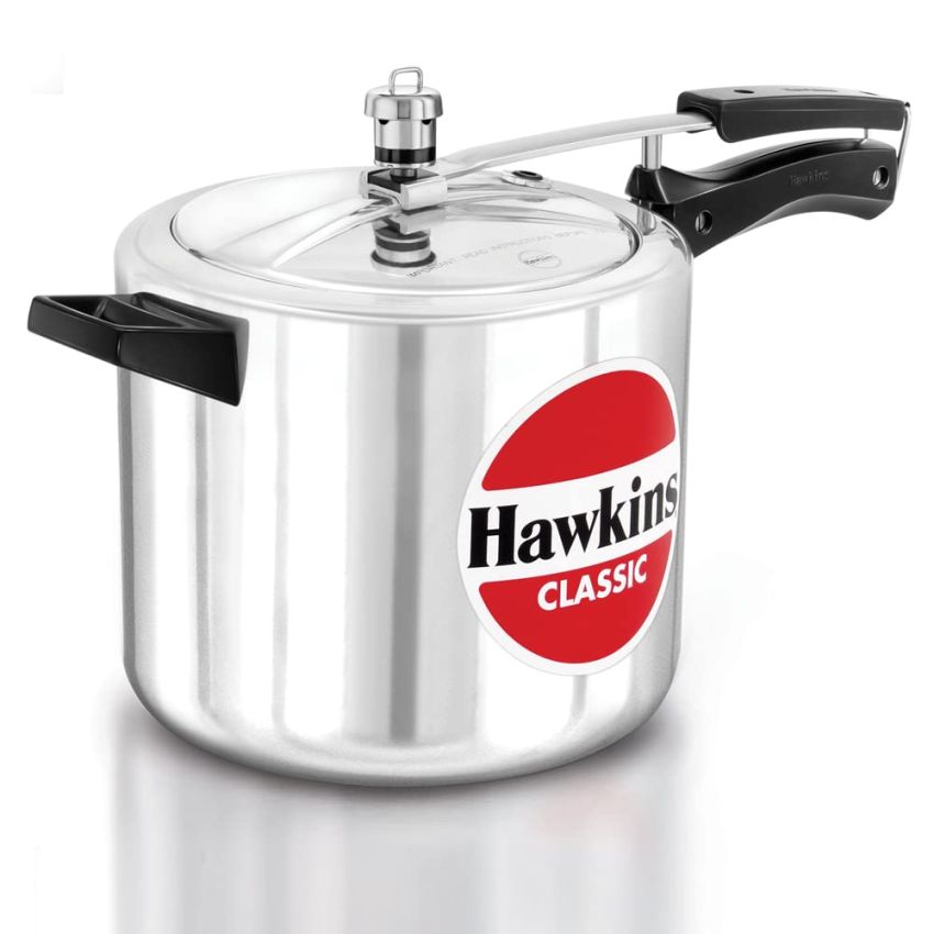 Hawkins Classic Aluminium Inner Lid Pressure Cooker, 6.5 Litre, Silver (Cl65), 6.5 Liter