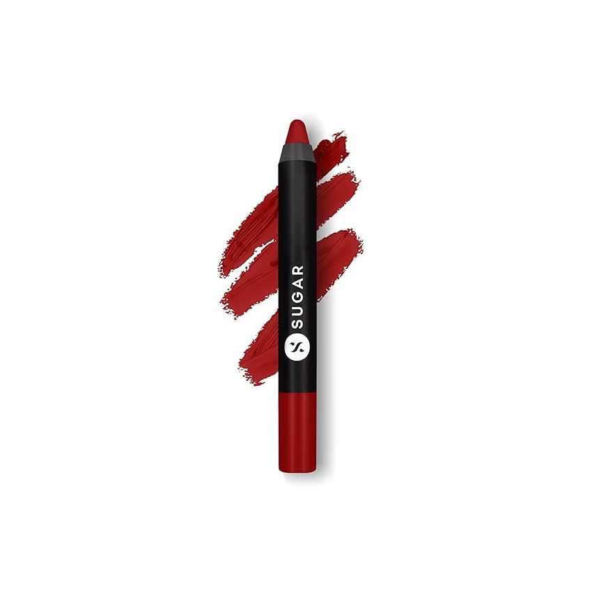 SUGAR Cosmetics Matte As Hell Crayon Lipstick with Sharpner | Smudgeproof | Lasts Upto 8+ Hrs | 2.8gm - 35 Claire Redfield