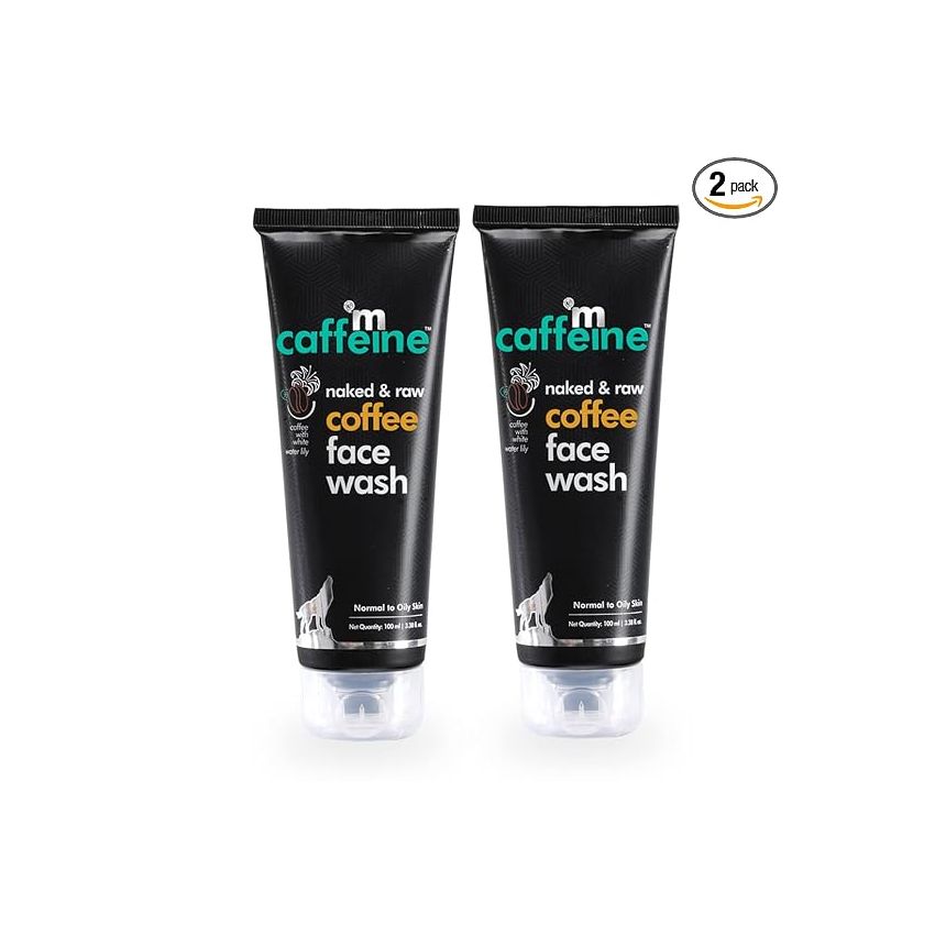 mCaffeine Tan Removal Face Wash Pack of 2-200ml | Face Wash Combo Pack Offer for Oily Skin & Normal Skin | Face Wash for Men & Women | Oil Control & Detan Cleanser Combo