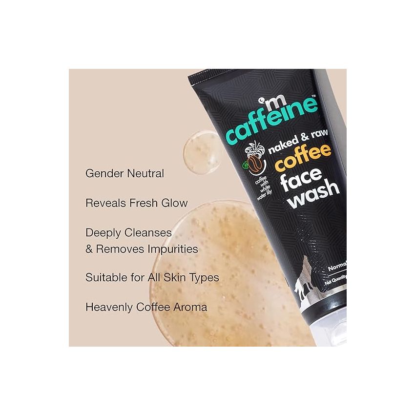 mCaffeine Deep Cleansing Coffee Face Wash for Oil Control | De Tan Face Wash for Men & Women | Daily Use Anti Pollution Face Wash For Summers | 100ml