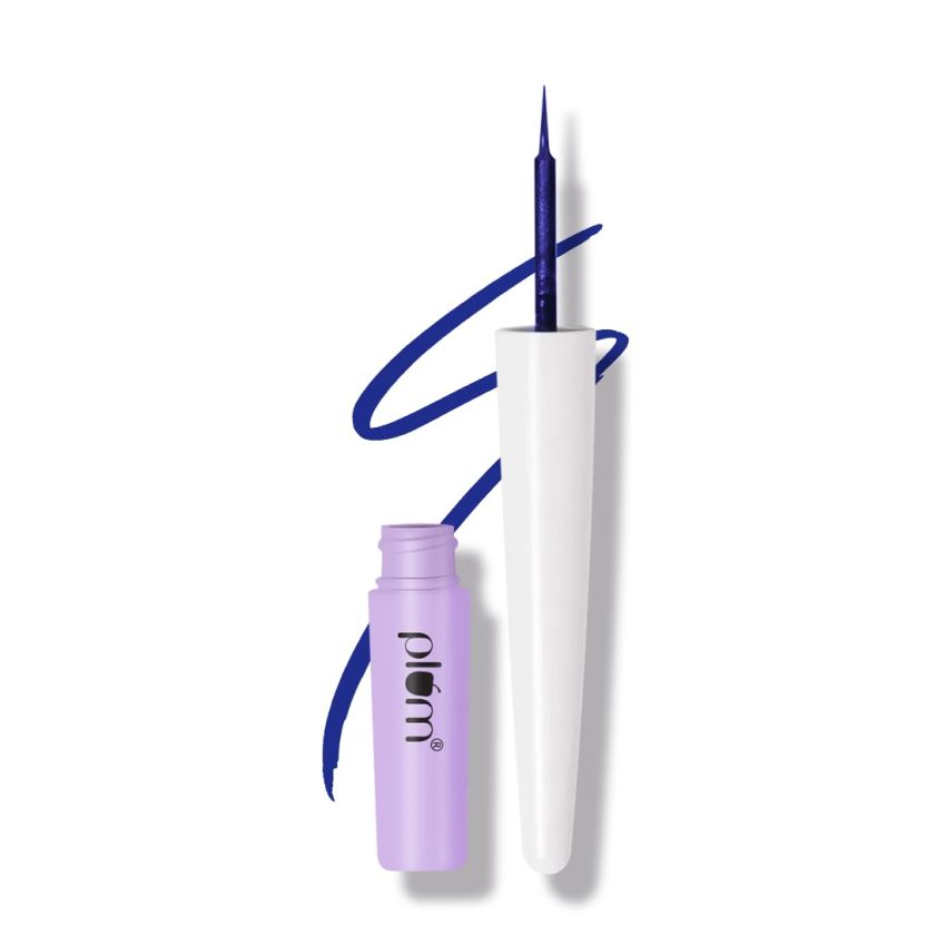 Plum Lash Serum Eyeliner | Clinically Proven To Boost Lash Growth | Intensely Pigmented | Matte Finish | Smudge-Proof | 02 Blue-ming